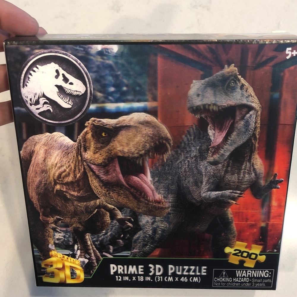 Jurassic World 3D Puzzle with Dinosaurs - Brown and Gray